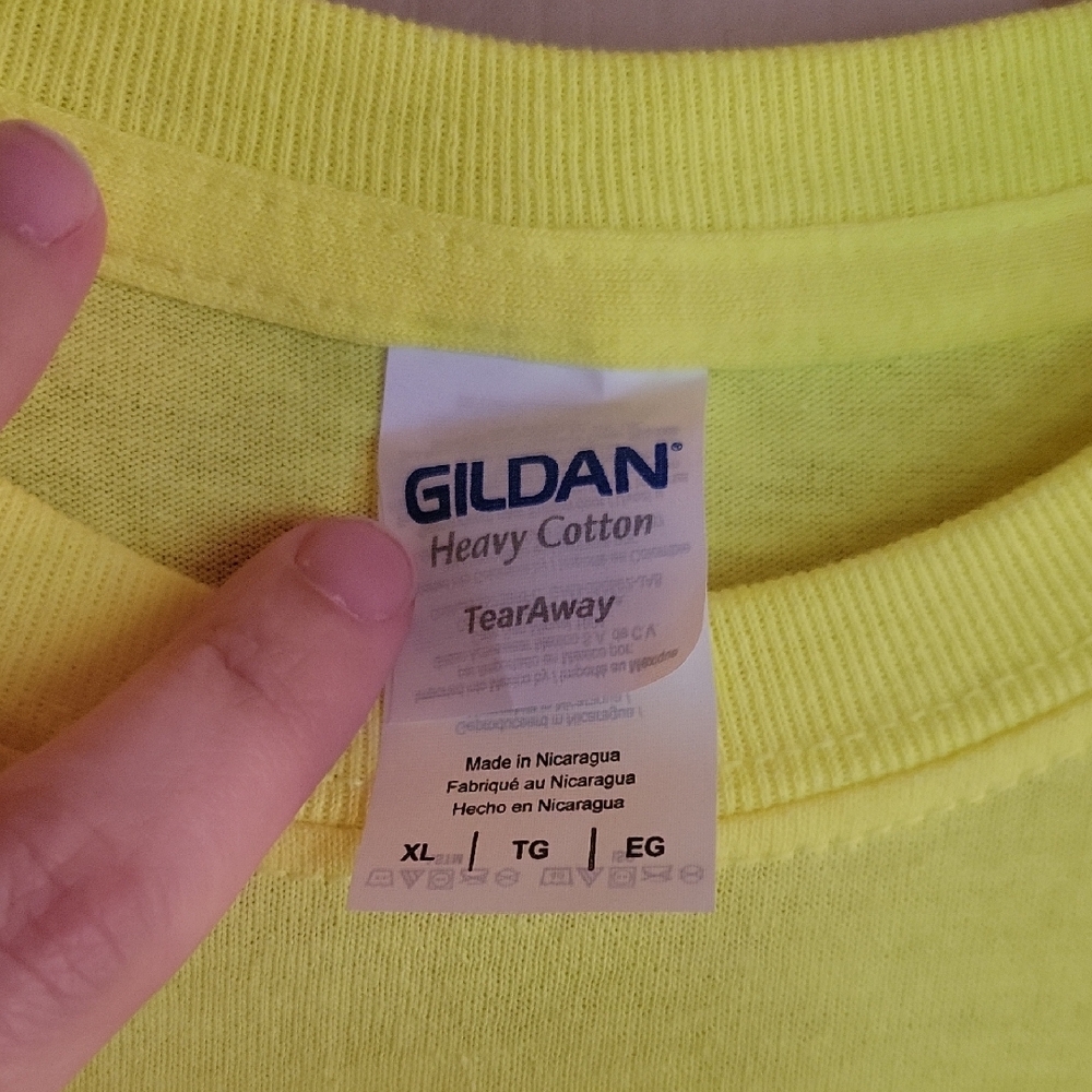 Vibrant Yellow Motor Cycle Short Sleeve Tee with Graphic, Size XL, Never Worn - Picture 4 of 4